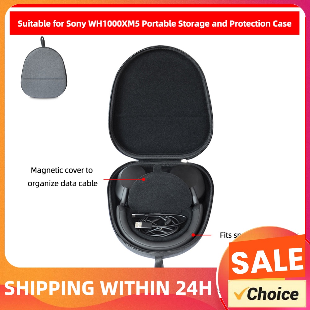 Headphone Case Hard - حقيبة حمل صلبة مقاومة للصدمات، حقيبة
