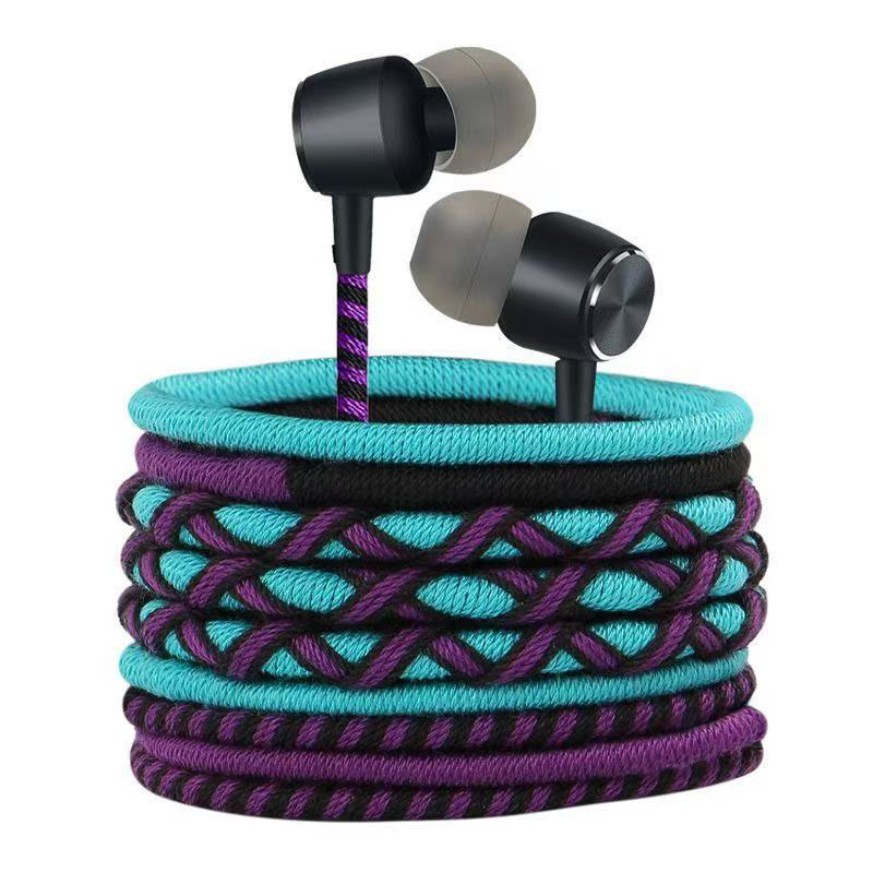 سماعات أذن سلكية مضفرة بمقبس 3 - مراجعة Wired Earphone Mic وسعره