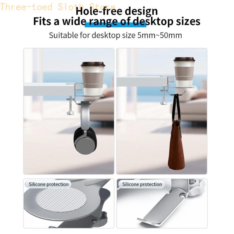 منظم أكواب ألومنيوم مثبت على ا - مراجعة Headphone Stand Desk وسعره